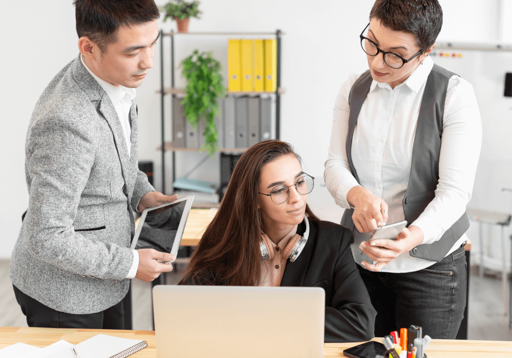 collaboration in office setting