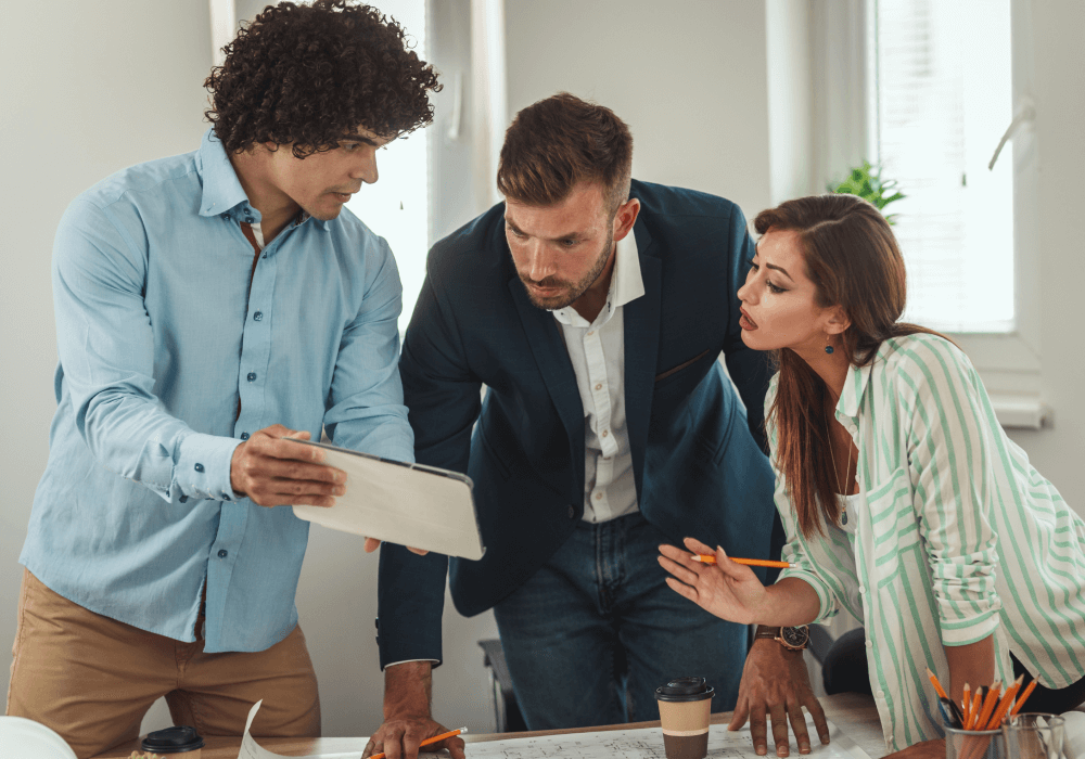 project teamwork in office
